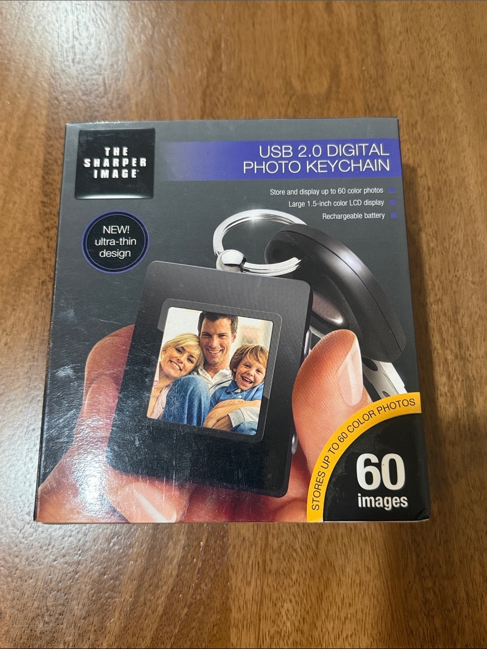 Sharper Image Black USB 2.0 Digital Photo Keychain